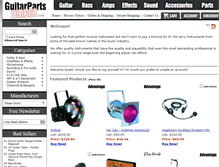 Tablet Screenshot of guitarpartsdirect.com